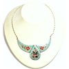 Image 1 : Zuni Multi-Stone Hummingbird Sterling Silver Necklace - Dennis & Nancy Edaakie