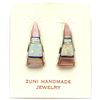 Image 1 : Zuni Opal & Pink Mussel Shell Earrings - C.S. Lonjose