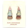 Image 1 : Zuni Opal & Pink Mussel Shell Earrings - C.S. Lonjose