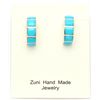 Image 1 : Zuni Turquoise Half-Ring Earrings