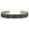 Image 1 : Zuni Turquoise Dots Sterling Silver Cuff Bracelet - April Haloo