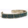 Image 2 : Zuni Turquoise Dots Sterling Silver Cuff Bracelet - April Haloo