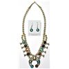 Image 1 : Navajo Multi-Stone Small Necklace & Earrings Set - Lenore Garcia