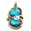 Image 1 : Zuni Turquoise Snake Pendant - Effie Calavaza