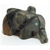 Image 1 : Zuni Picasso Marble & Turquoise Elephant Fetish - Bryan Lastyone