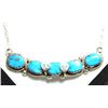 Image 2 : Zuni Turquoise Sterling Silver Snakes Necklace - Effie Calavaza