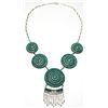 Image 1 : Zuni Turquoise Sterling Silver Necklace & Earrings Set - Octavius & Irma Seowtewa