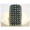 Image 1 : Zuni Turquoise Dots Sterling Silver Men's Ring - Peter & Vivian Haloo