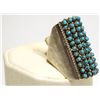 Image 2 : Zuni Turquoise Dots Sterling Silver Men's Ring - Peter & Vivian Haloo