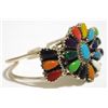 Image 2 : Navajo Multi-Stone Sterling Silver BABY Cuff Bracelet - Lisa Williams