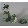 Image 1 : THREE JADE ANIMAL SCULPTURES