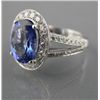 Image 2 : TANZANITE & DIAMOND OVAL DINNER RING