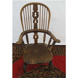 HIGH BACK WINDSOR ARM CHAIR