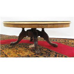 WALNUT & BURL WALNUT LOO TABLE