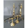 Image 1 : PAIR OF LATE 19TH C. BRASS ANDIRONS