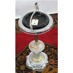 CHROME FLOOR ASHTRAY