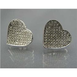 DIAMOND HEART SHAPE EARINGS