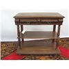 Image 2 : OAK SERVER WITH HIDDEN MARBLE TOP