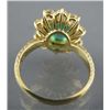 Image 3 : EMERALD & DIAMOND FLOWER BURST RING