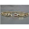 Image 2 : GOLD & DIAMOND RECTANGULAR LINK BRACELET