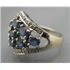 Image 2 : ART DECO STYLE RING WITH SAPPHIRES & DIAMONDS