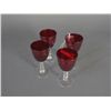 Image 1 : CRANBERRY GLASS WINE GLASSES