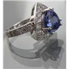 Image 2 : TANZANITE & DIAMOND TRIANGULAR RING