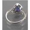 Image 3 : TANZANITE & DIAMOND TRIANGULAR RING