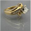 Image 2 : LADIES TRILLION DIAMOND GOLD RING