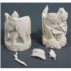 Image 1 : AFRICAN CARVED IVORY CANDLE HOLDERS