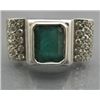 Image 1 : NATURAL COLOMBIAN EMERALD & DIAMONDS DRESS RING