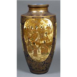 SATSUMA OVOID VASE, MEIJI PERIOD