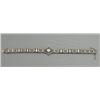 Image 2 : LADIES FILIGREE DIAMOND AND SAPPHIRE LINK BRACELET