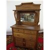 Image 1 : OAK MIRRORED TOP SIDEBOARD