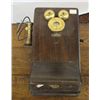 Image 1 : OAK CASED WALL TELEPHONE