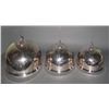 Image 1 : THREE VICTORIAN SILVER PLATE MEAT DOMES