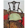 Image 2 : CHIPPENDALE STYLE ROSEWOOD OPEN ARMCHAIR
