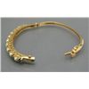 Image 2 : LADIES PEARL & SAPPHIRE OVAL HINGED BANGLE