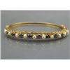Image 3 : LADIES PEARL & SAPPHIRE OVAL HINGED BANGLE
