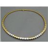 Image 2 : GOLD CIRCLE LINK NECKLACE WITH DIAMONDS