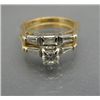 Image 1 : DIAMOND BAGUETTE ENGAGEMENT & WEDDING RING