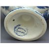 Image 3 : ENGLISH FLOW BLUE EARTHENWARE FOOTED BOWL