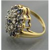 Image 2 : DIAMOND & SAPPHIRE OVAL CLUSTER DRESS RING