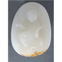 WHITE JADE BUDDHA PENDANT