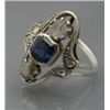 Image 2 : VICTORIAN RING WITH A SAPPHIRE & DIAMONDS