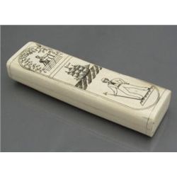 BONE SCRIMSHAW BOX