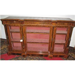 INLAID BURL WALNUT CREDENZA