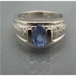 TANZANITE & DIAMOND DINNER RING