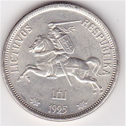Lithuania 1925 5 Litai silver, VF-XF