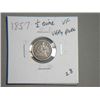 Image 1 : 1857 1/2 DIME